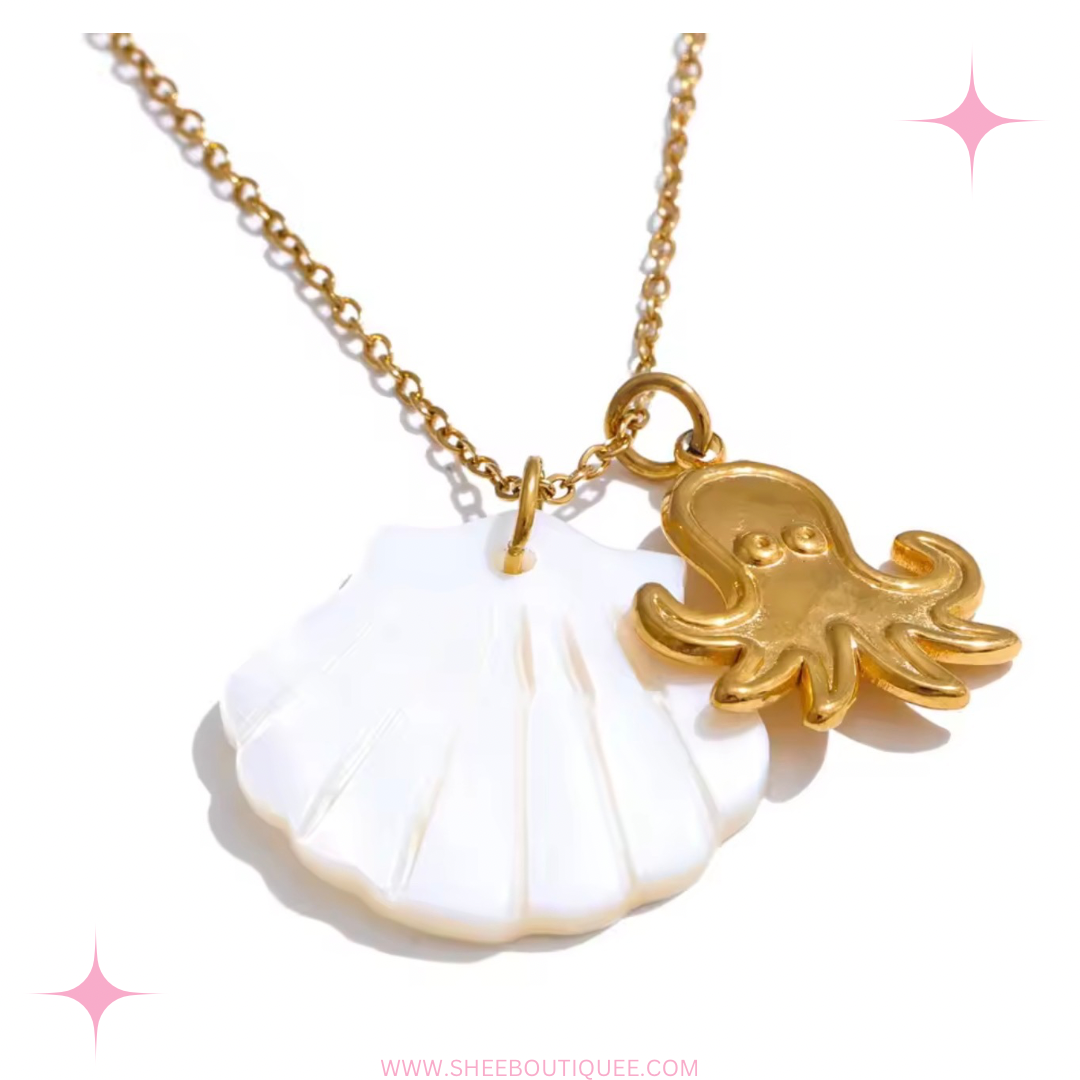 OCTOPUS AND PEARL NECKLACE