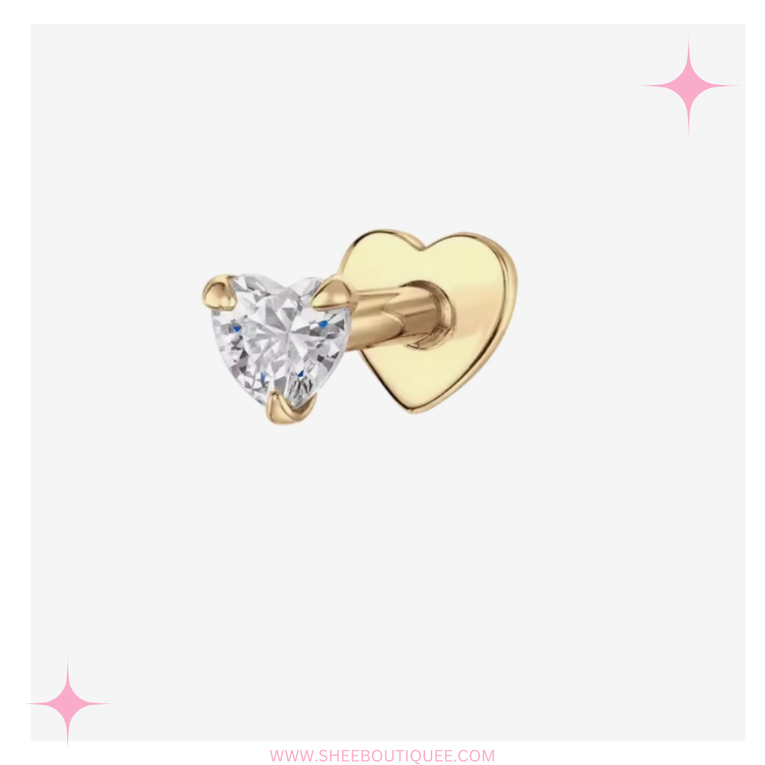 HEART FLAT BACK STUD