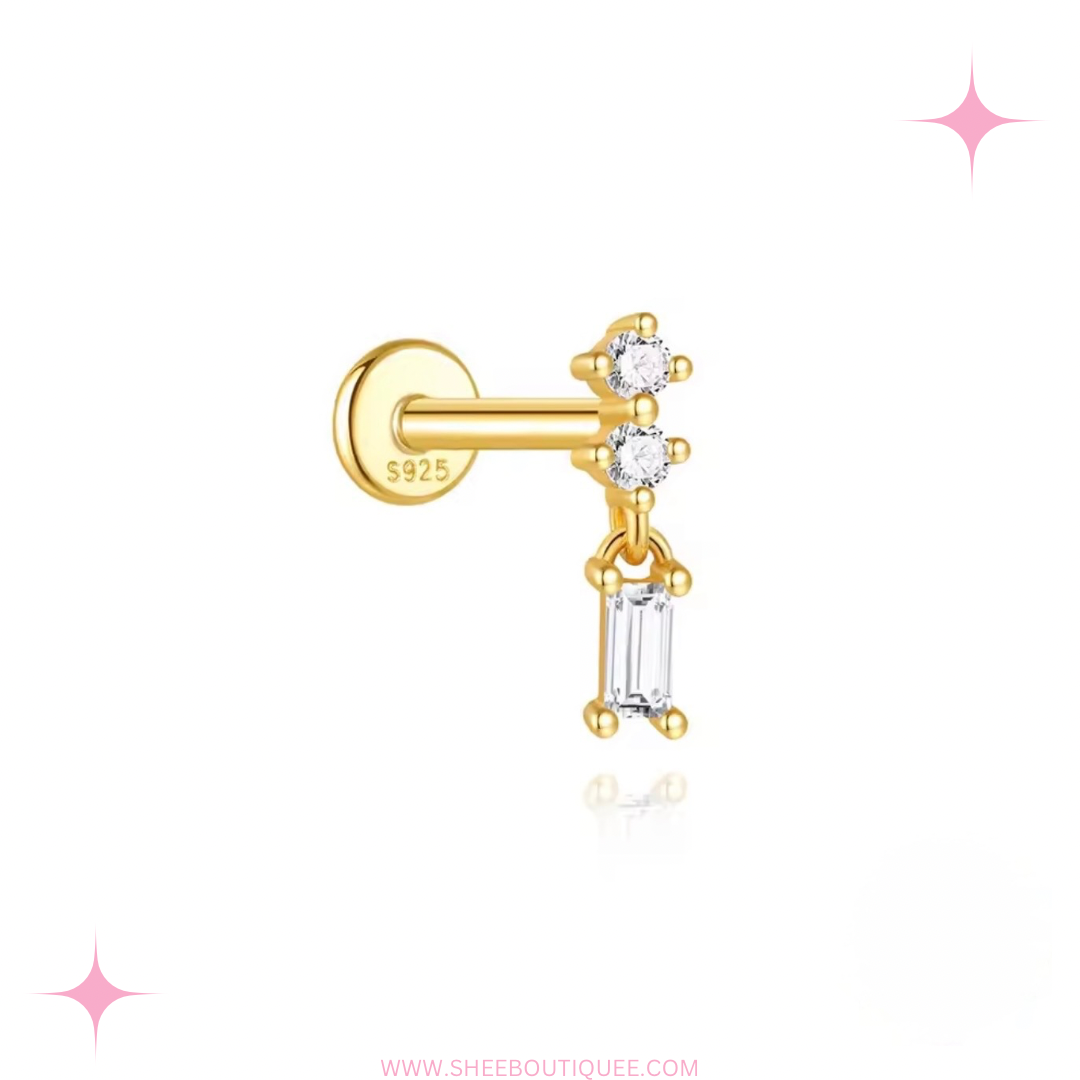 DANGLING STONE STUD