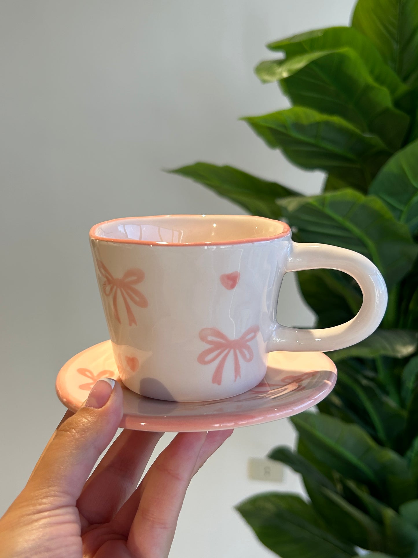 Pink Bow Cup Set