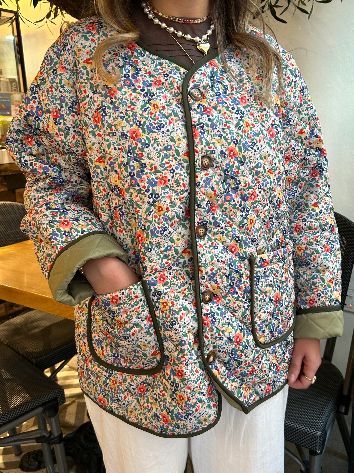 GREEN FLORAL JACKET