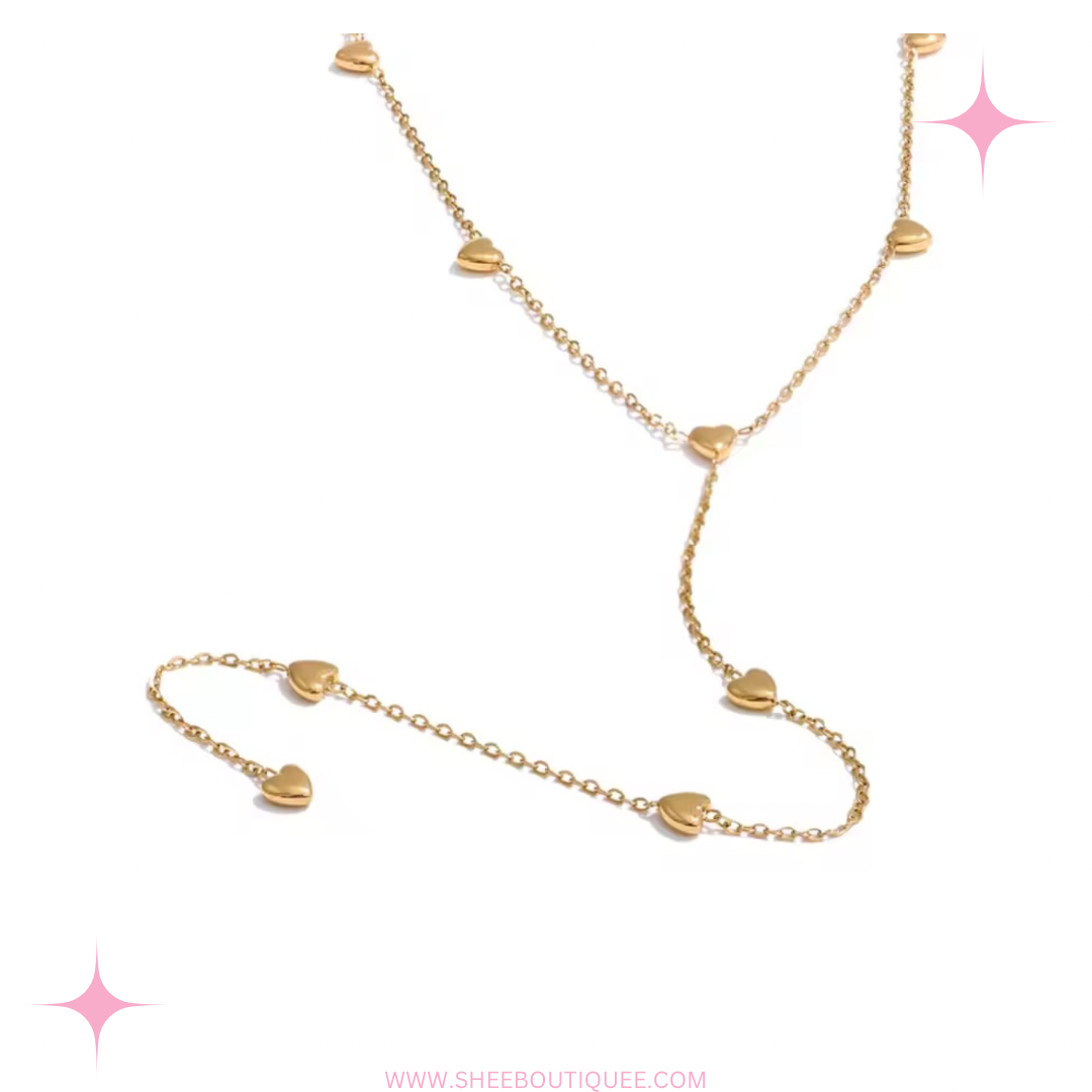 HEARTFALL LARIAT NECKLACE