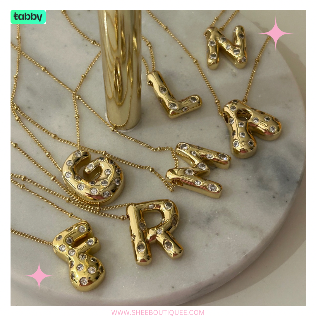 BUBBLE LETTER NECKLACE