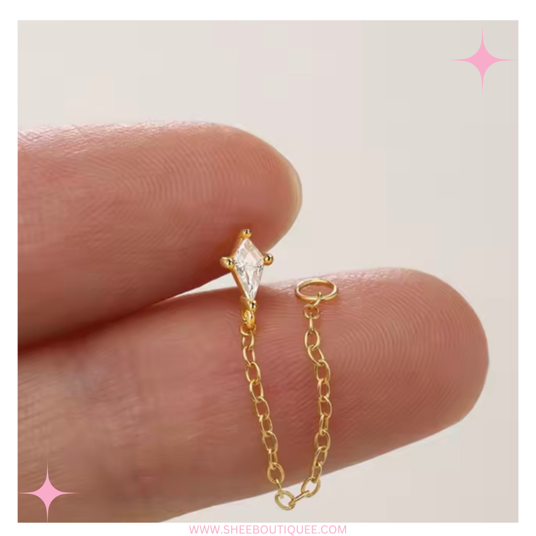 STONE CHAIN STUD