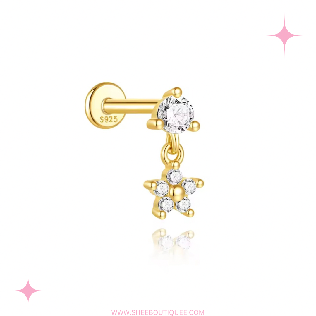 DANGLING FLOWER STUD