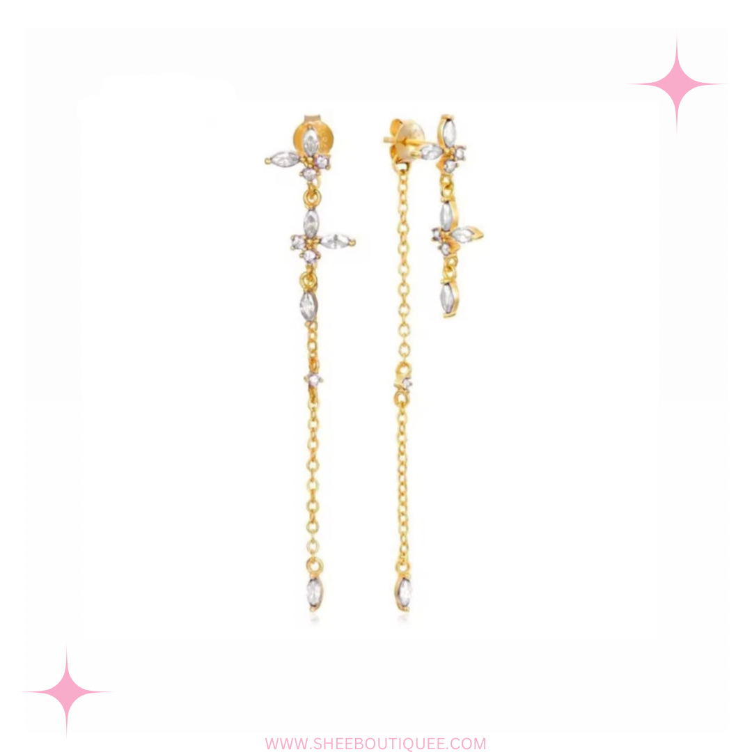 BUTTERFLY CHAIN EARRINGS