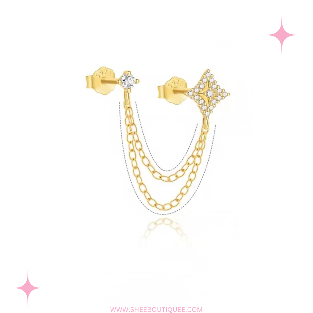 DOUBLE STUD LINKED CHAIN