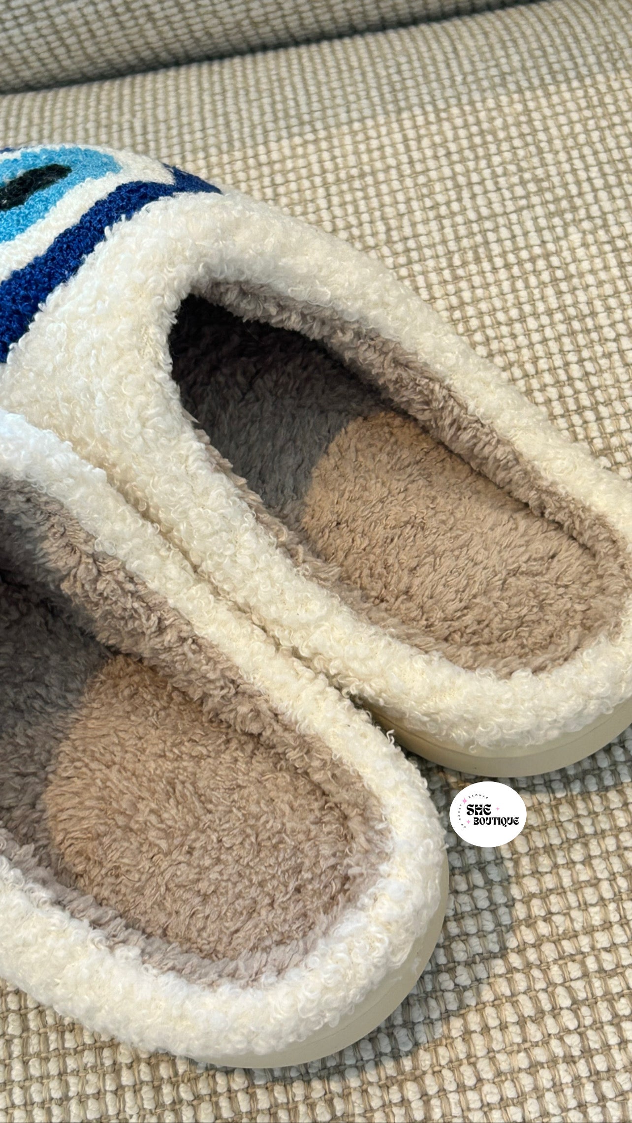 FLUFFY EYE SLIPPERS
