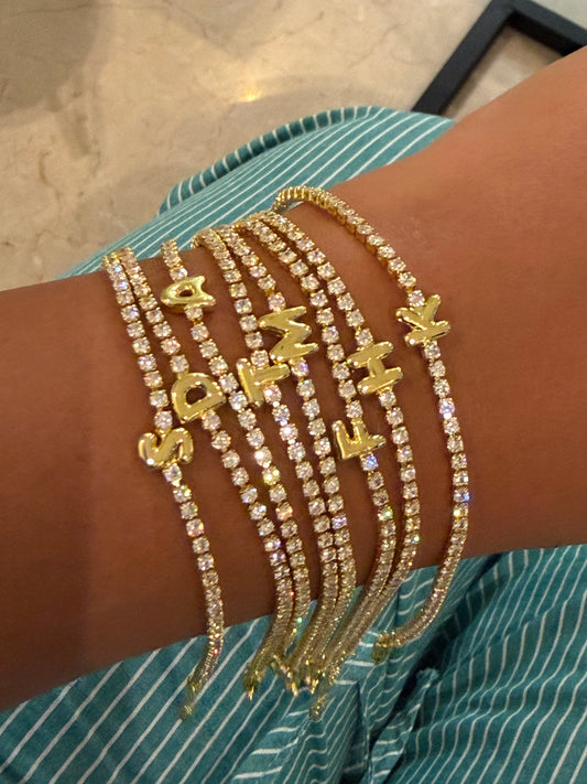 TENNIS LETTER BRACELET