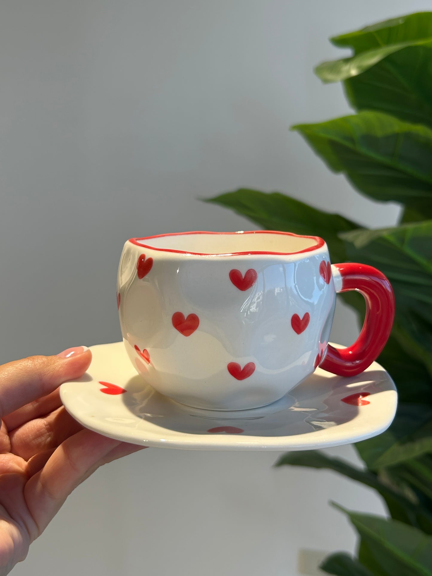 Heart Pattern Cup Set