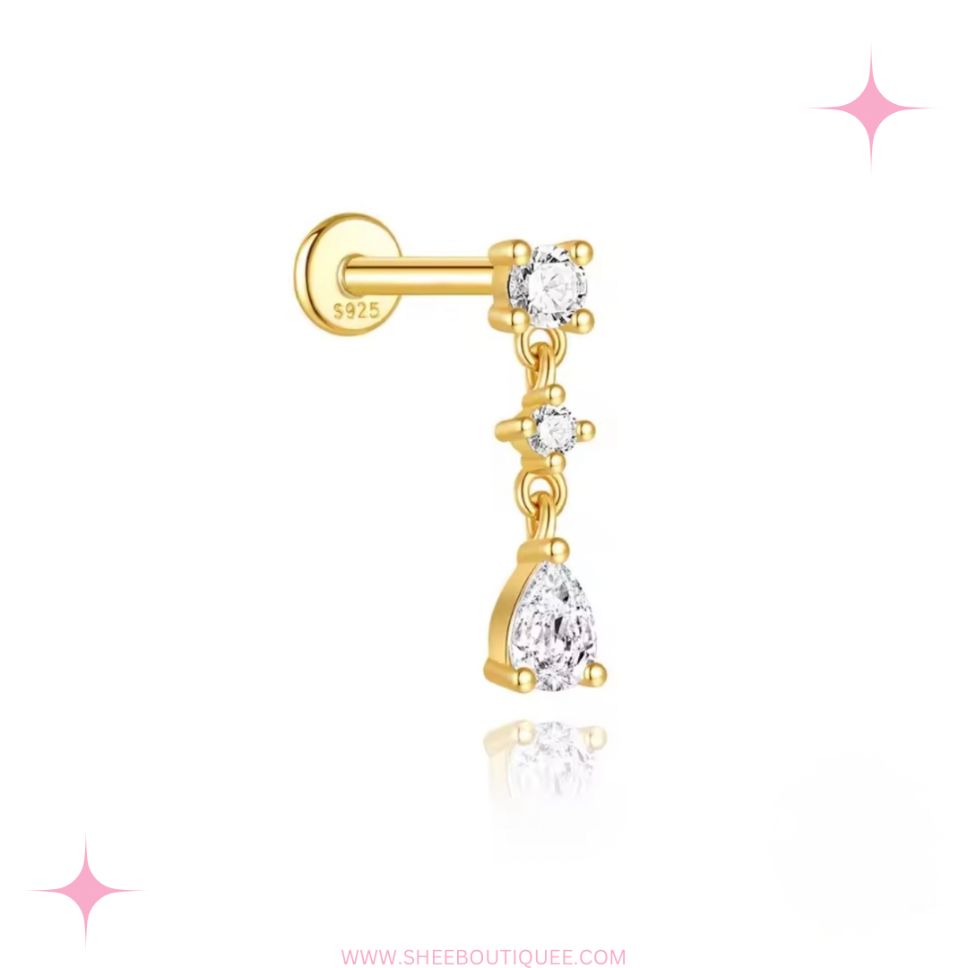 DANGLING STONE STUD