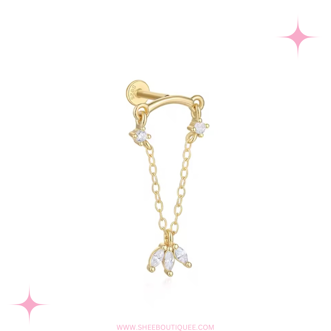 LOTUS CHAIN STUD