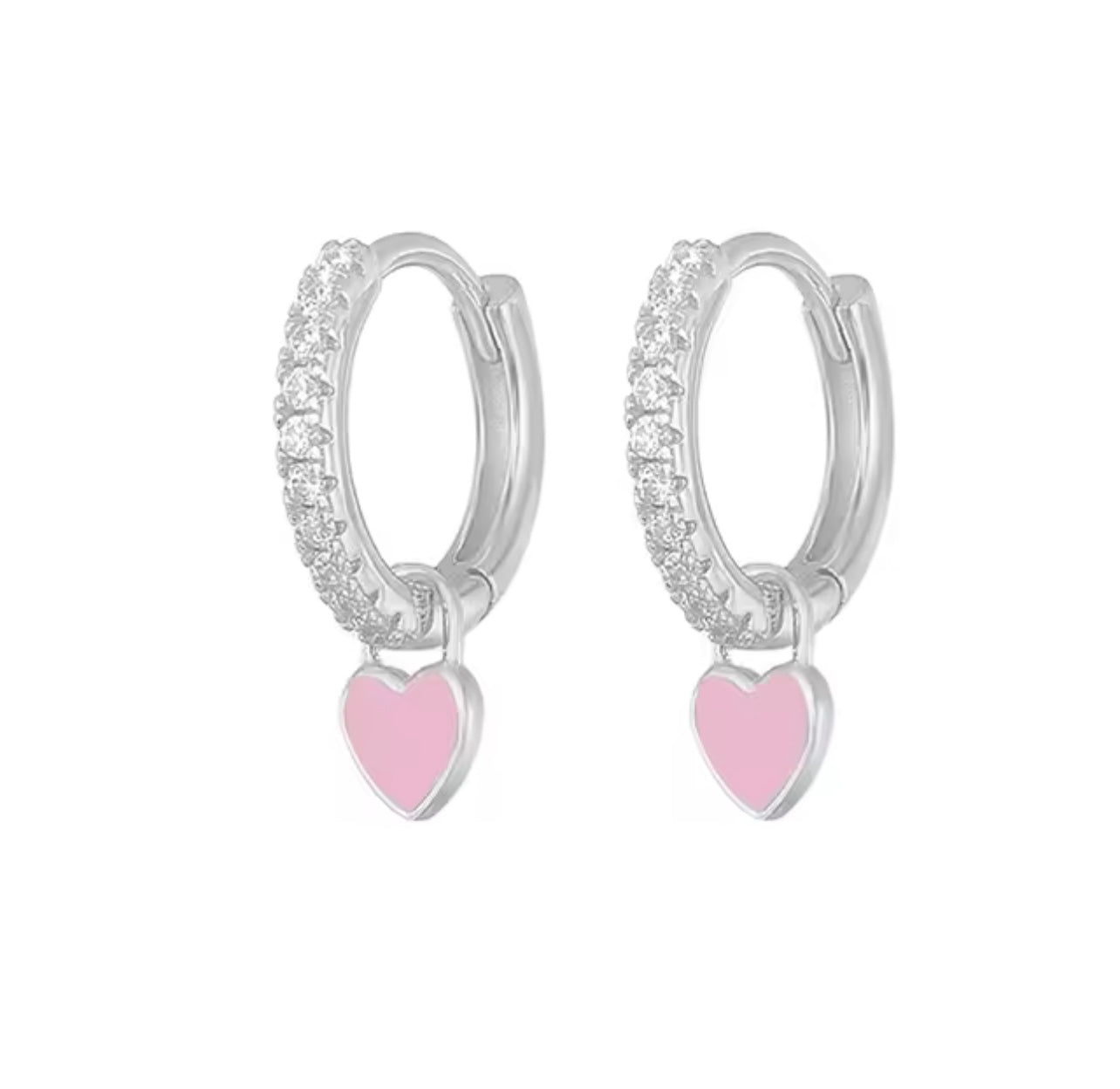 BABY PINK HEART HOOP