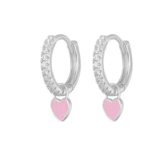 BABY PINK HEART HOOP