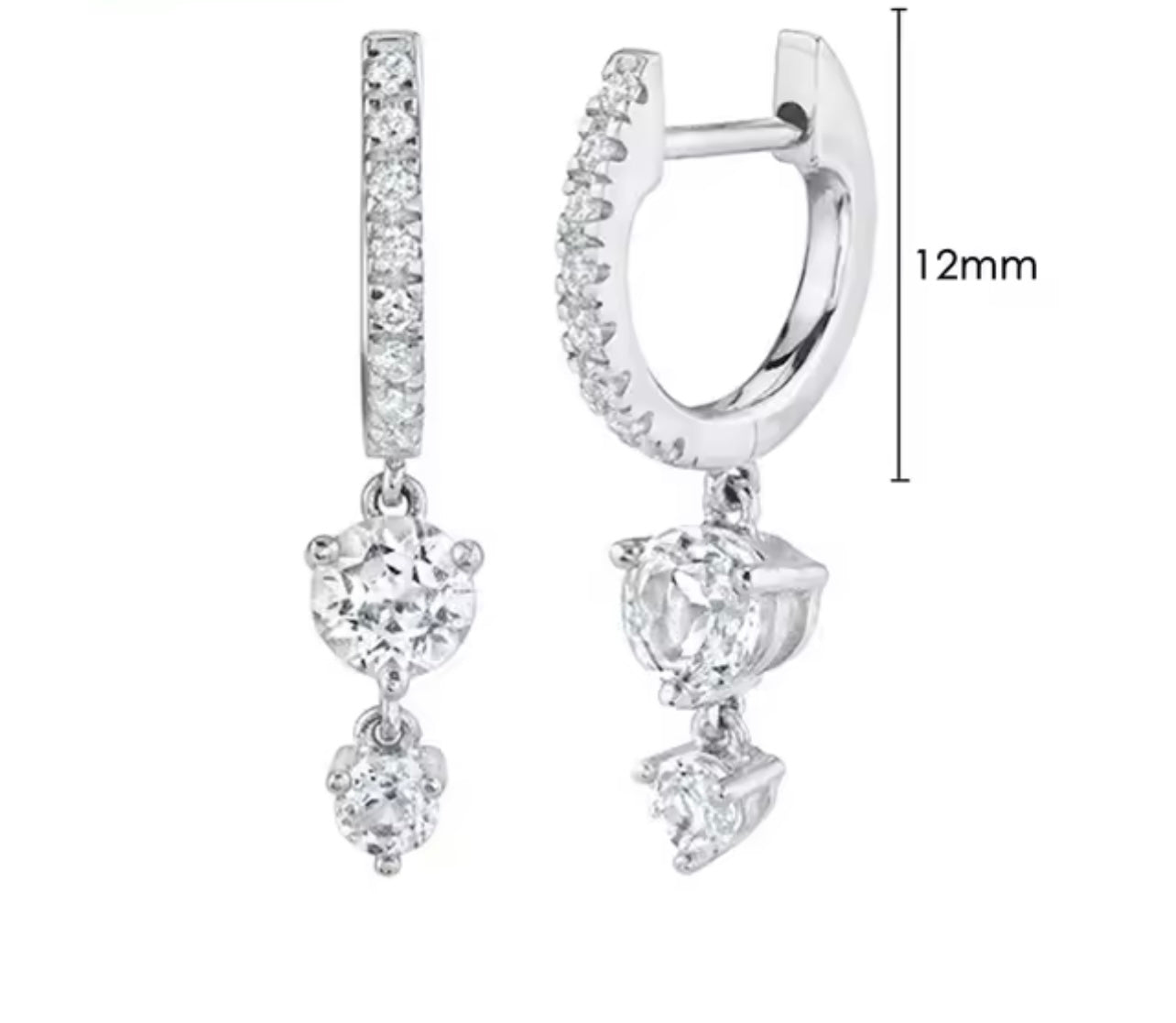 TWO DIAMONDS HOOPS