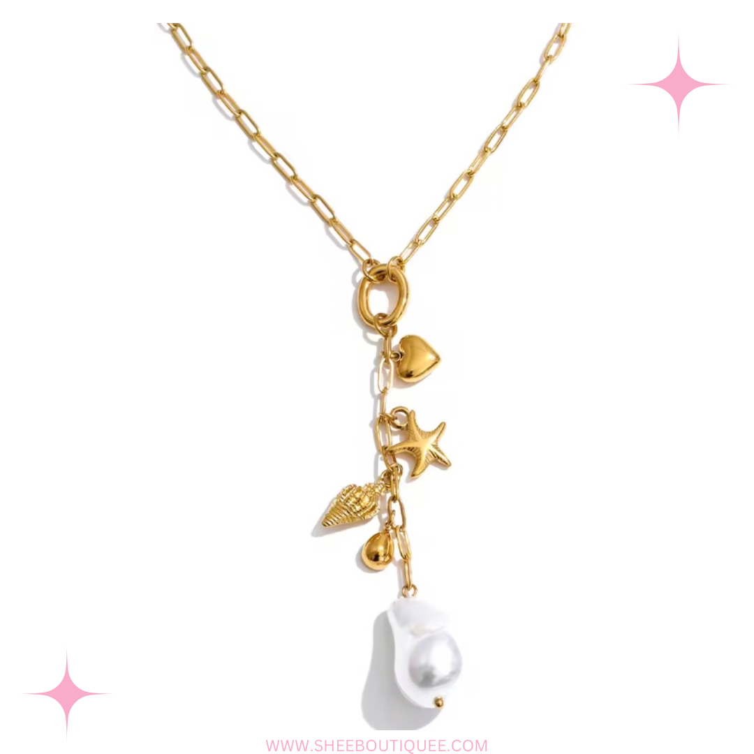 PEARL CHARMS NECKLACE