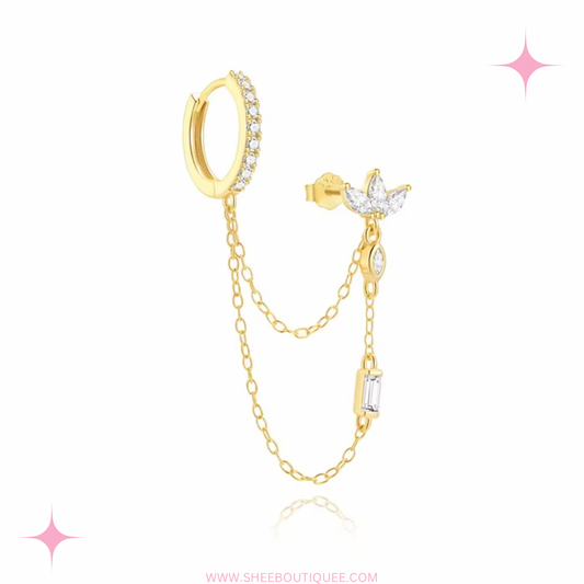 LUXURY LOTUS LINKED HOOP