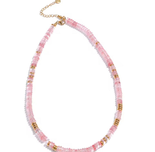 PINK STONES NECKLACE