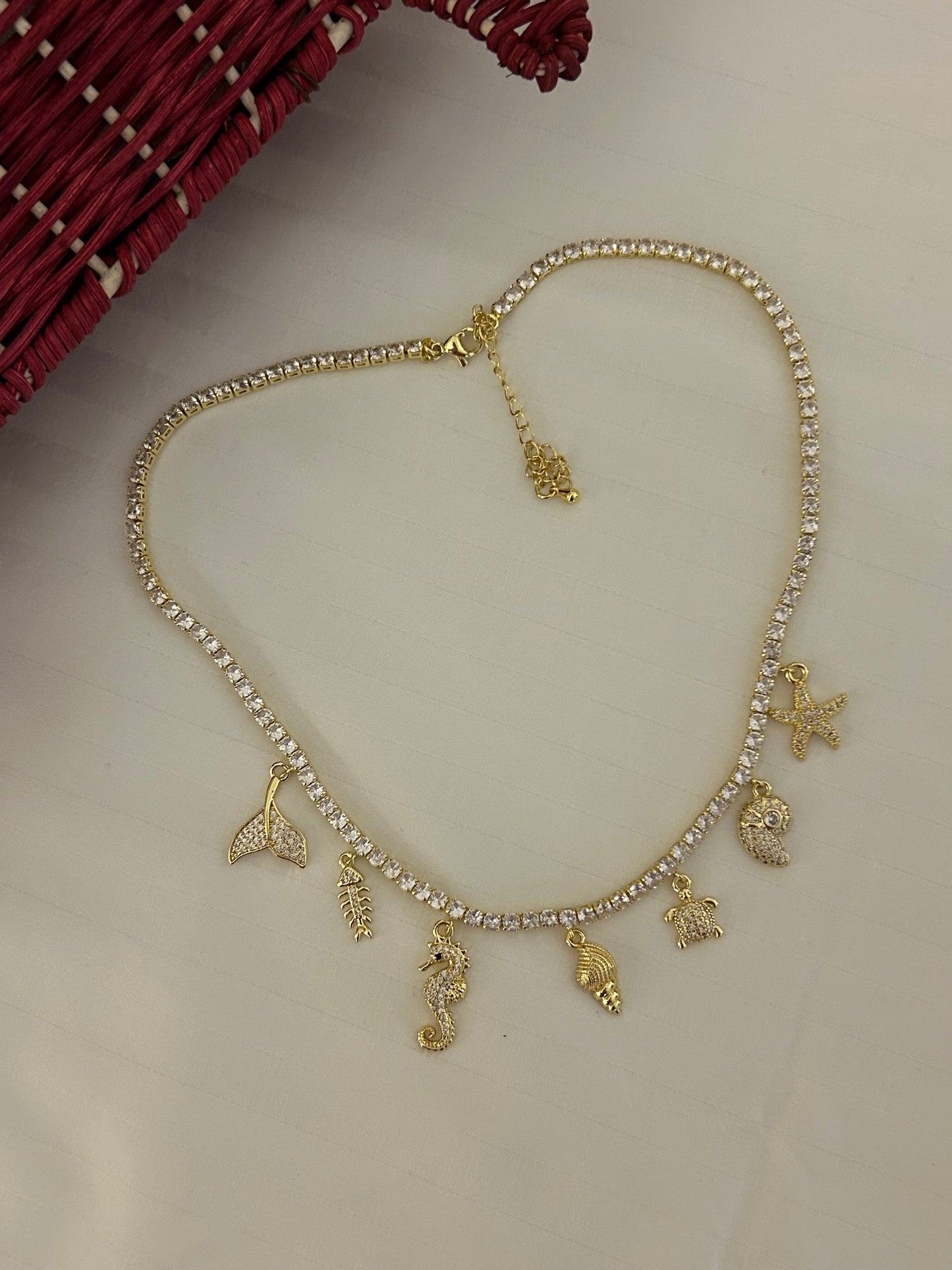TENNIS CHARMS NECKLACE