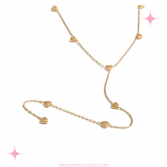 HEARTFALL LARIAT NECKLACE