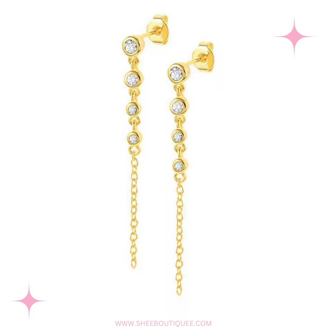 FLOWER CHAIN EARRINGS