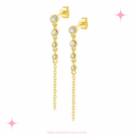 FLOWER CHAIN EARRINGS