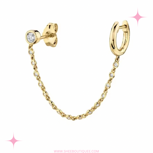 DOUBLE LINKED STUD AND HOOP