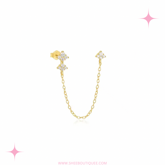 STONES CHAIN EARRINGS