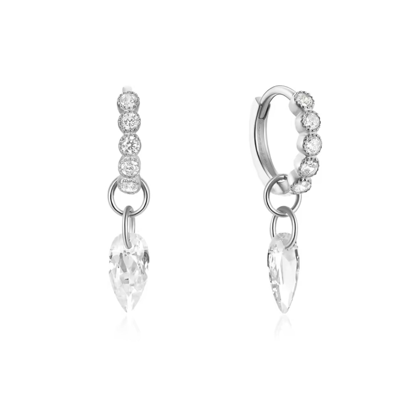 CRYSTAL DROP HOOPS