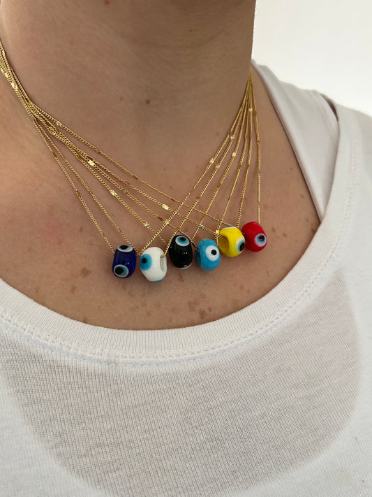 MULTIPLE EYE COLORS NECKLACE