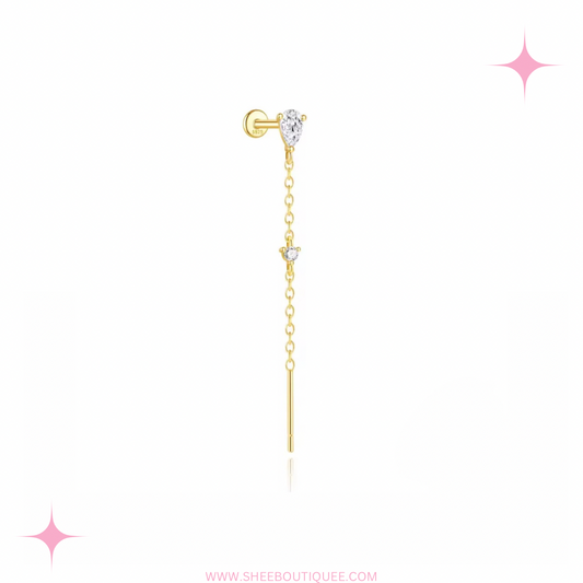 THREADER FLAT BACK STUD