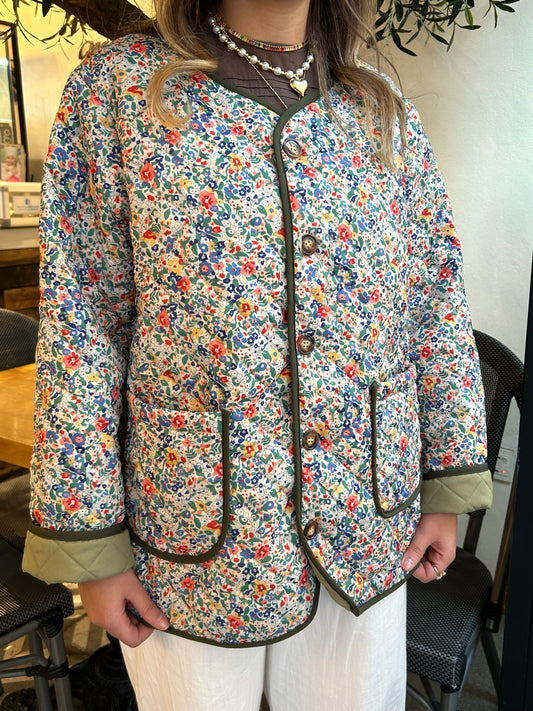 GREEN FLORAL JACKET