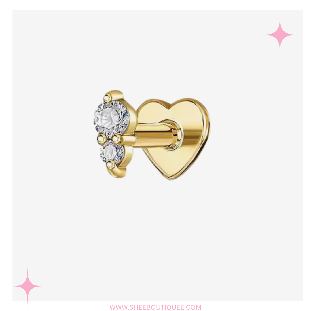 HEART FLAT BACK STUD