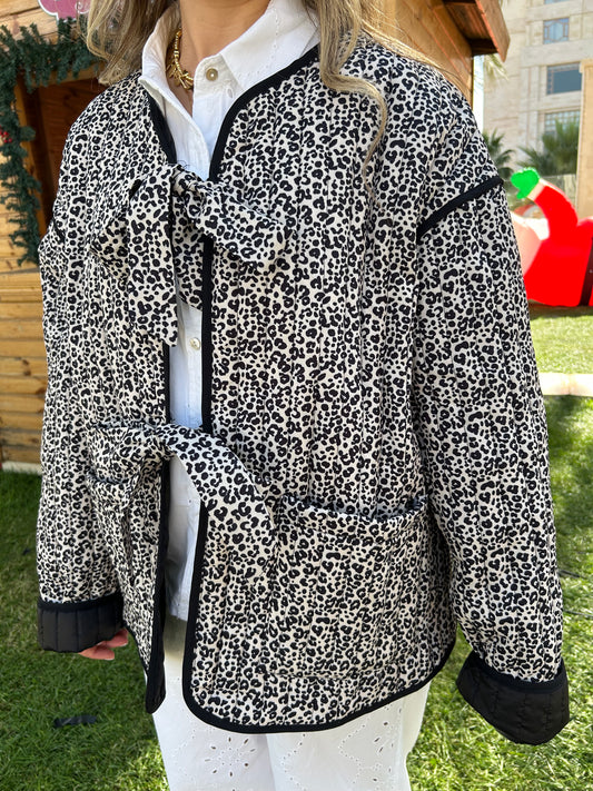 OVER SIZED LEOPARD PRINT JACKET