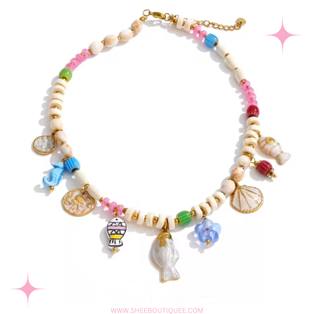 PEARL CHARMS NECKLACE