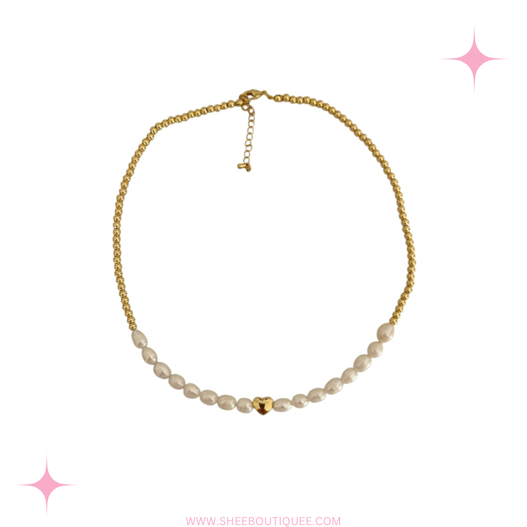 HEART PERAL NECKLACE