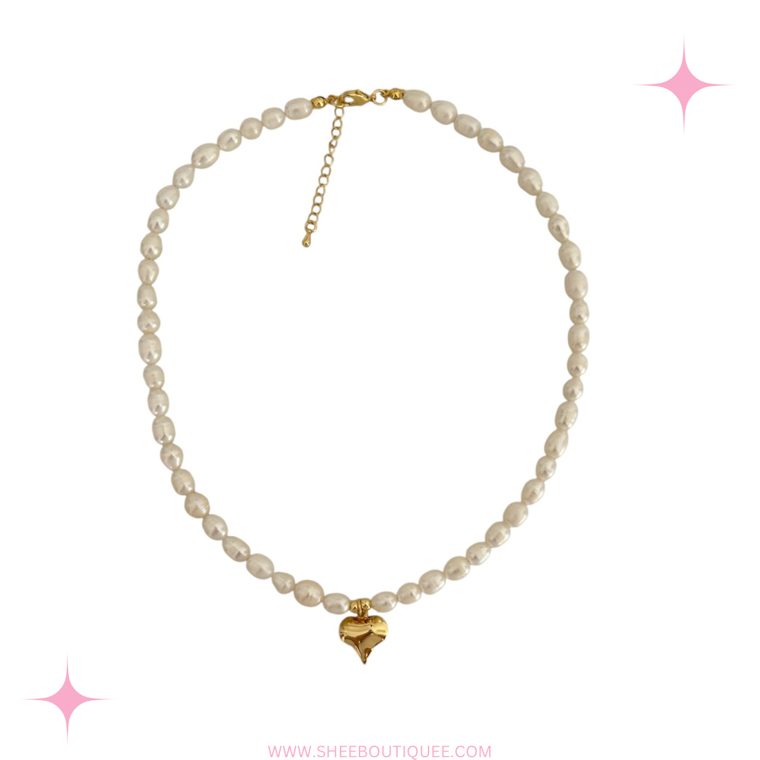 HEART PERAL NECKLACE