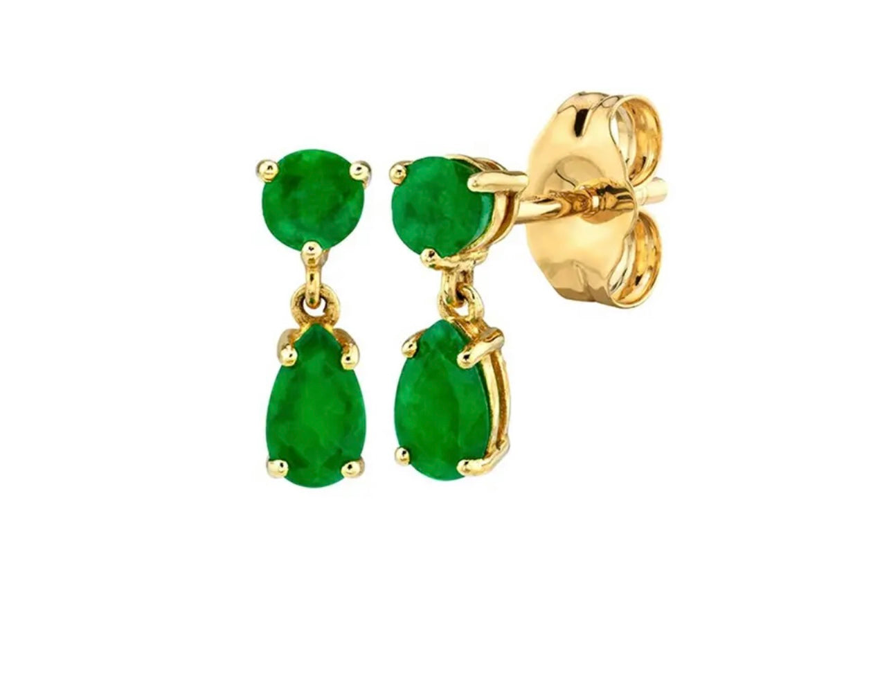 DANGLING PEAR DIAMOND EARRINGS