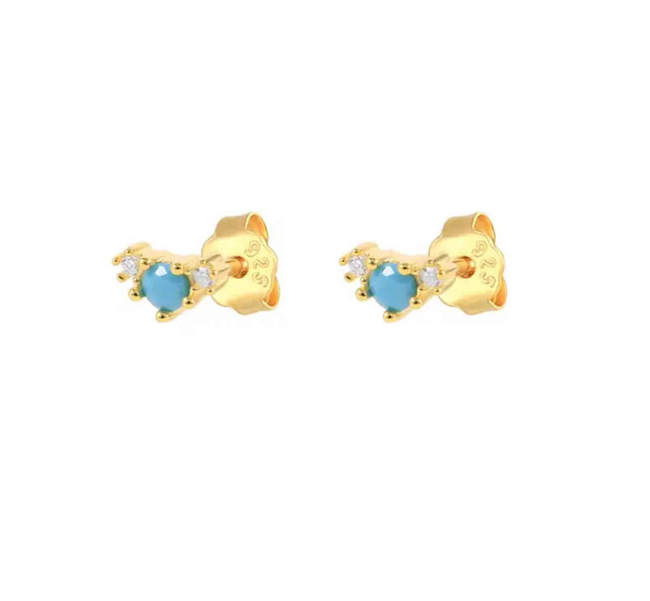 TINY TURQUOISE STUDS