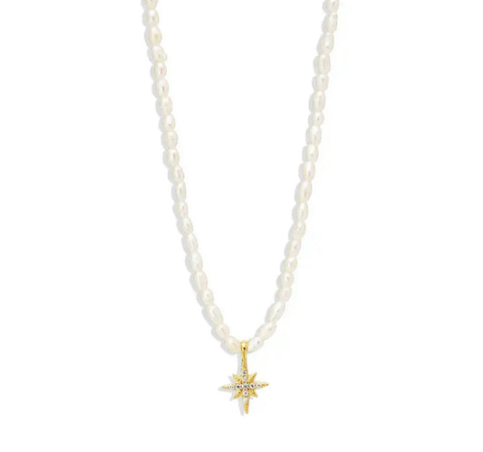 STAR  CHARM PEARLS BEADED NECKLACE