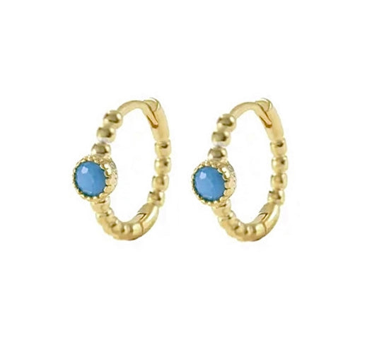 TURQUOISE DOT EARRINGS