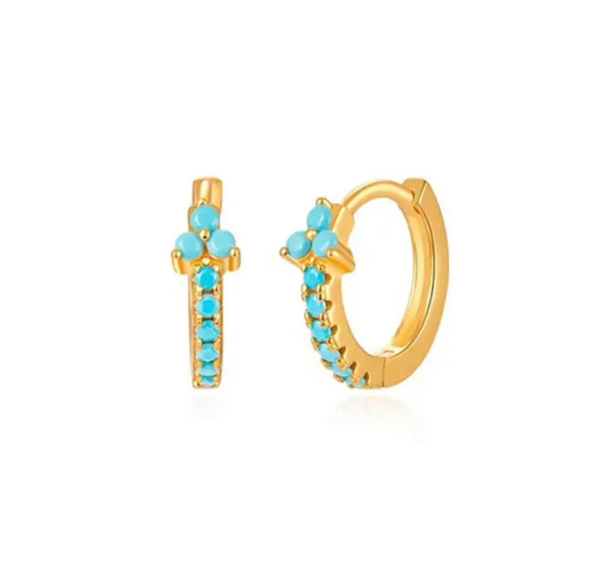 TURQUOISE HOOPS