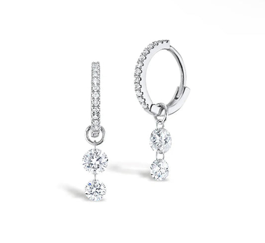 TWO CRYSTALS HOOPS
