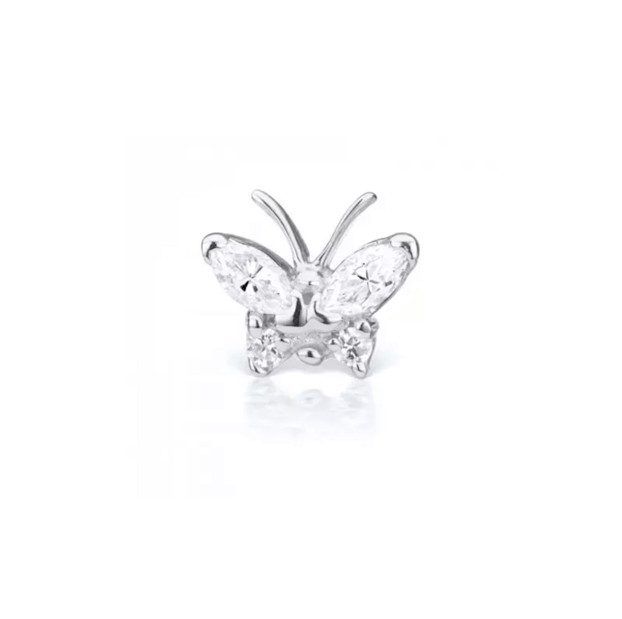 BUTTERFLY SILVER STUD