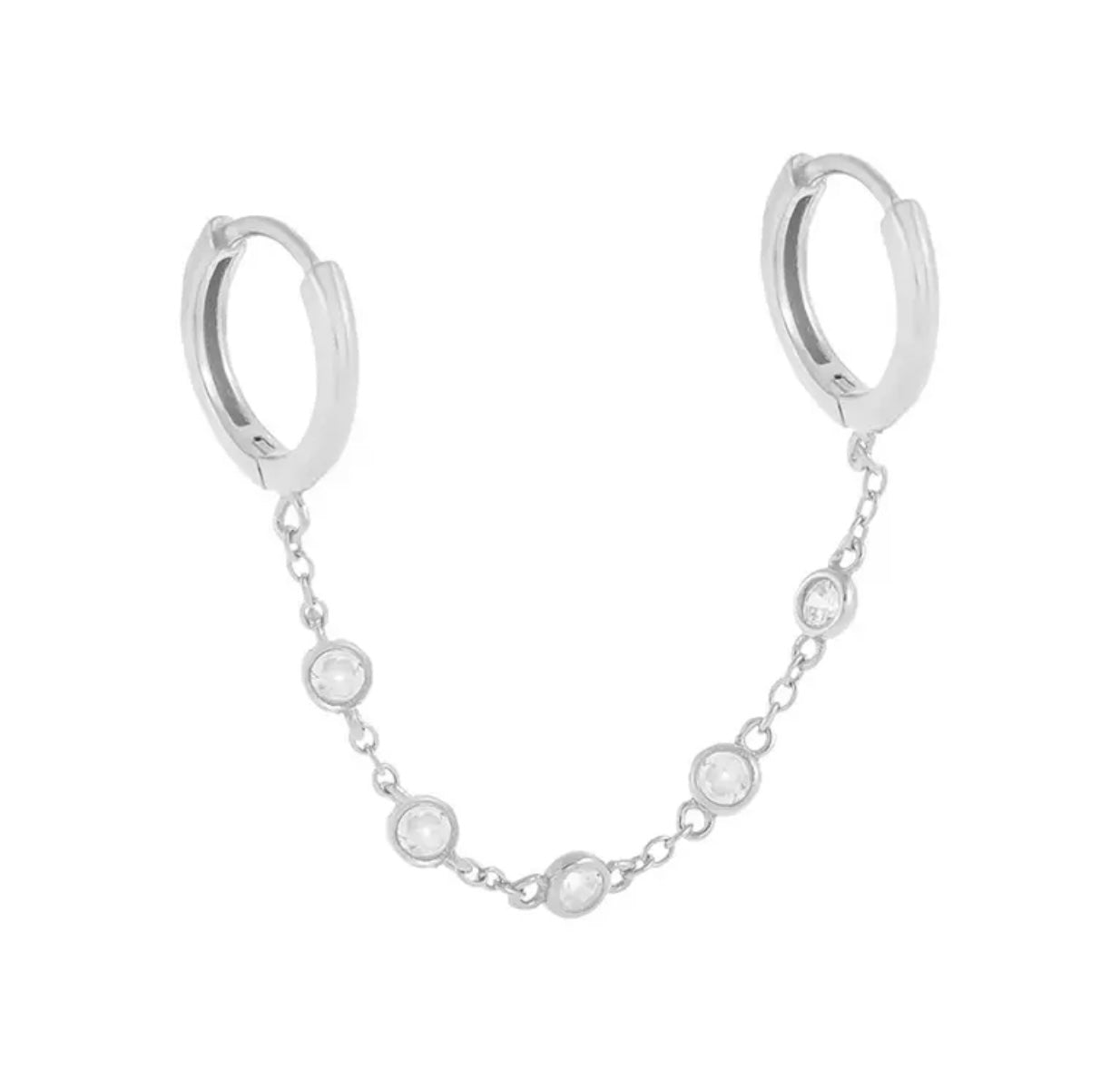 DIAMONDS LINKED HOOPS