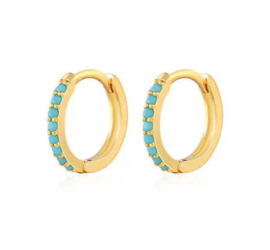 TURQUOISE ESSENTIAL HOOPS