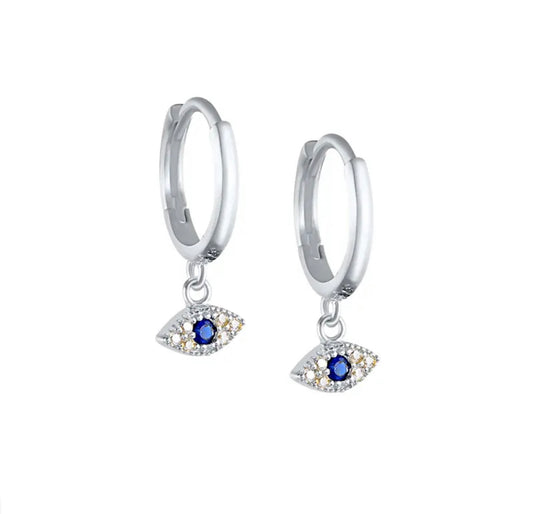 SILVER EYE HOOPS